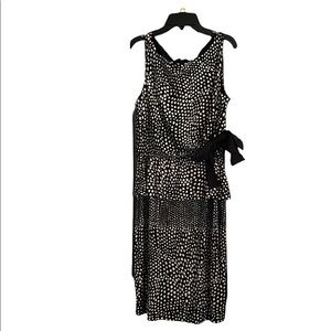 Taylor Black & Off White Layered Speckled Dress - Size 10 NWT